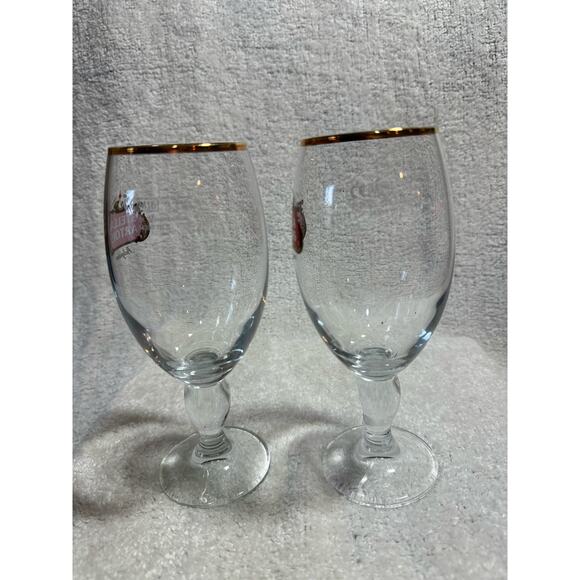 A Pair Of Stella Artois Limited Edition Belgium Beer Taster Tall Glass / Chalice - Picture 2 of 4